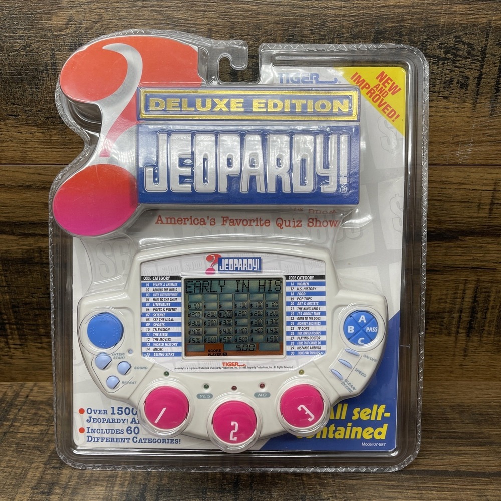 Deluxe Edition Jeopardy Hand Held Game 1999 Tiger Electronics Factory Sealed NIB